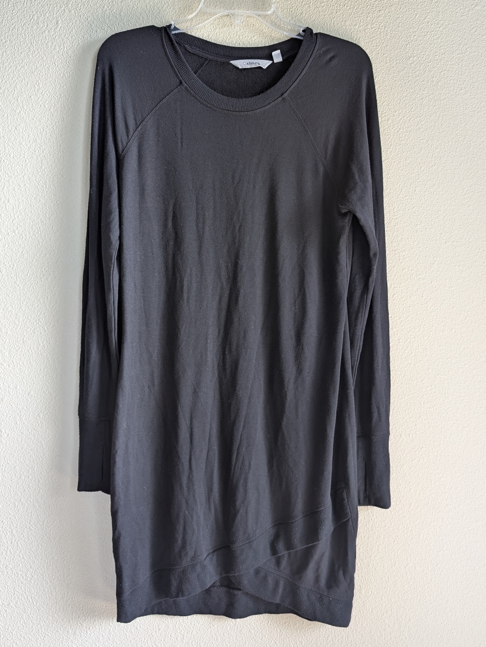 Women’s Black Long-Sleeve Crewneck Dress